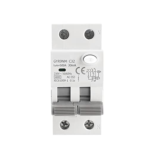 Disjoncteur différentiel 2P 1P+N 40A 32A type AC disjoncteur fuite 6KA