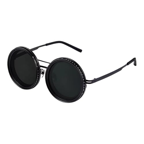 Gafas de sol redondas para hombre, lentes de sol polarizados de 1 a 9 engranajes, lentes de sol deportivos tintados sin escalonar, accesorios de gafas ajustables, lentes de sombra para