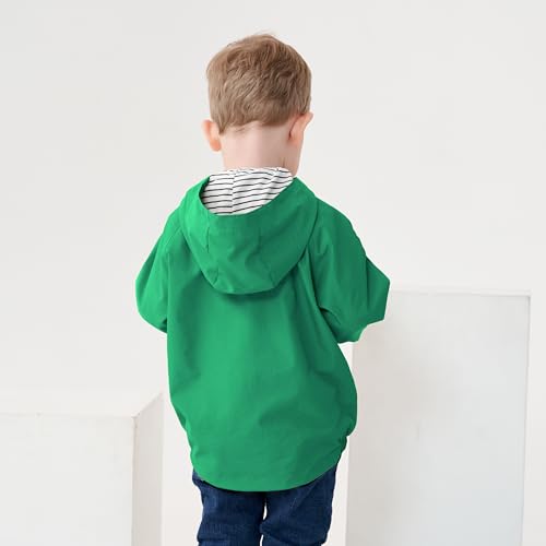 Image of Volunboy Toddler Boys Windbreaker Casual Outerwear Kids Lightweight Zip Hooded Jacket Baby Cute Dust Coat
