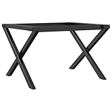vidaXL Patas de mesa de centro estructura X acero 50x40x38 cm, pata de mesa de metal
