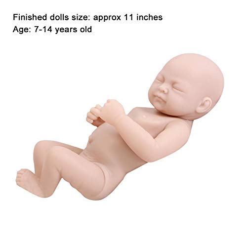 ZSooner Reborn-Puppen-Set, 27,9 cm, Geburtstagsgeschenk, DIY-Form, weiches Silikon, Simulation, volle Gliedmaße… – Bild 3