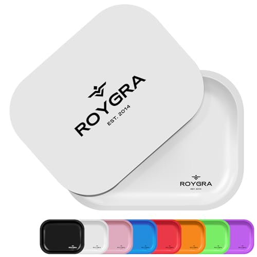 Image of roygra Rolling Tray with Magnetic Lid, Tabletop Display Storage Decor Tray