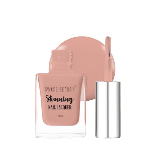 SWISS BEAUTY Stunning Matte Finish Nail Lacquer | Chip Resistant, Quick Drying Nail Paint | Highly Pigmented With High Shine Nail Polish | Shade - Beige Dream, 12ml