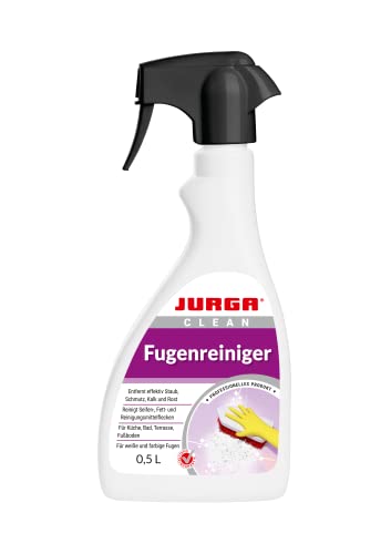 JURGA Clean Cleaner - Limpiador de articulaciones blanco y de color, elimina manchas de jabón mineral para ladrillos, azulejos, piedra, spray de 0,5 litros