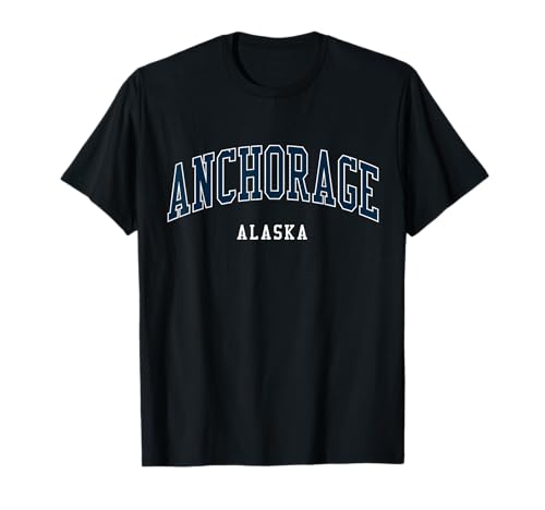 Anchorage Alaska Vintage Atheltic College Style T-Shirt