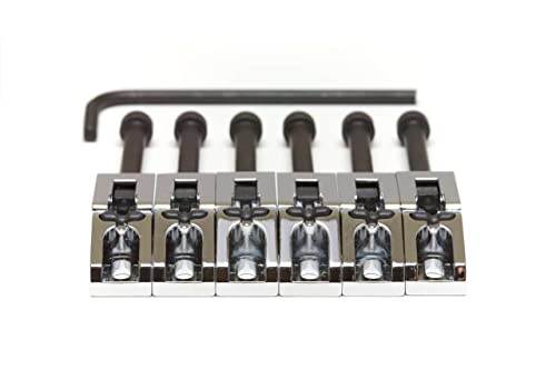 GRAPHTECH STRINGSAVER SADDLES - FLOYD ROSE CHROME -6 PCES, Silver