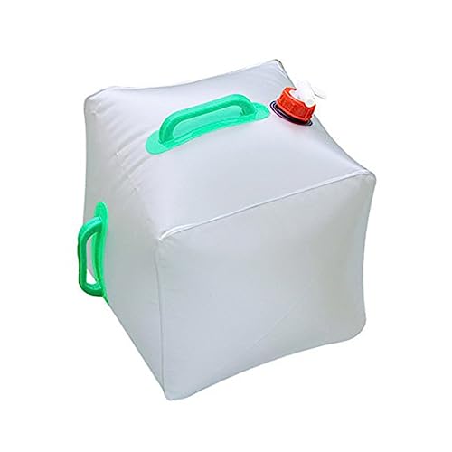 POPETPOP Collapsible Water Carrier Bag Portable Cube Water Container for Camping Hiking Outdoor Activities Flexible From to Folds Flat for