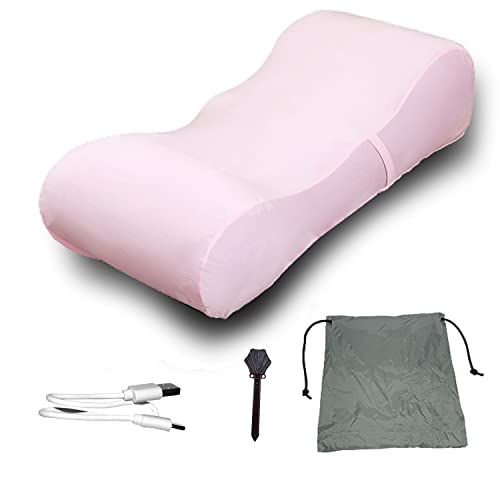 PHASFBJ Automatic Inflatable Lounger Air Sofa Inflatable Chair for Adults Waterproof & Anti-Air Leaking, Hammock Air Chair for Outdoor Camping Beach Traveling,Pink