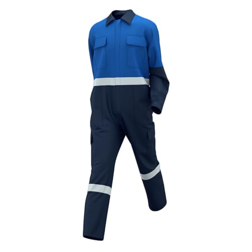 Mens Work Coveralls Mechanic Laple Workwear Jumpsuits Long Sleeve Coverall Stain Resistant and wear-Resistant Suit