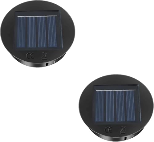 CNMTCCO Solarleuchten Ersatzteile 8cm 2 Stück Ersatz Solarmodul für Gartenleuchte mit 600mAh Akku IP44 Wasserdichtes Solar Ersatzdeckel LED Solarpanel für Solarlaterne Solarlicht und DIY Deko