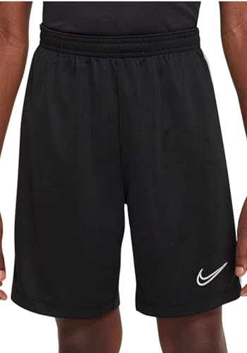 Nike Dri-FIT Academy23 Kids' Soccer Shorts (Black/White/Black/White, DX5476-010) Size Large