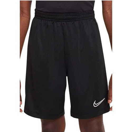 Nike Dri-FIT Academy23 Kids’ Soccer Shorts (Black/White/Black/White, DX5476-010) Size Large