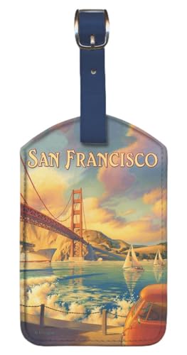 Image of Pacifica Island Art Leatherette Luggage Baggage Tag - San Francisco by Erickson