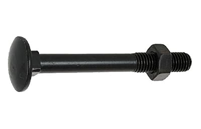 Viswood 5037045 Boîte de 200 Boulons Filetage partiel 7,0 x 45 Acier Zingué Noir