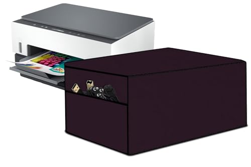 Image of The Furnishing Tree Polyester Waterproof & Dustproof Printer Cover - Compatible with Auto Duplex Brother HL-B2080DW Printers, Heavy-Duty Maroon Polyester , Dimensions in DxWxH - ( 36x39x20 CM)