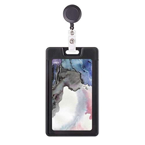 Bobine porte-badge encre aquarelle et étui pour carte bleu