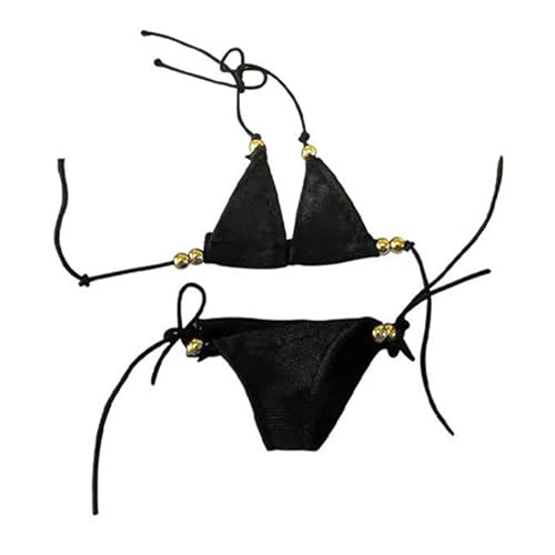 Ieron Vestiti per Bambole Femminili in Scala 1/6 da 12 Pollici, Kit di Vestiti per Bambole per Figure da Donna, Set di Biancheria Intima, Costume da Bagno Bikini per Action Figure - (Nero)