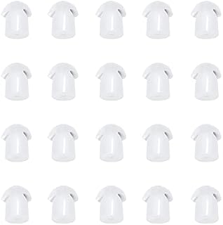 HYSHIKRA Replacement Silicone Earbud Ear Tips Compatible with Motorola Yaesu Baofeng Walkie Talkie Air Tube Earpiece (White, 20 pcs)