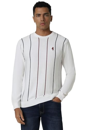 Image of Van Heusen Men's Luxury Sports Regular Fit Full Sleeve Crew Neck Sweater | Sophisticated Flair | Super Premium Fabric