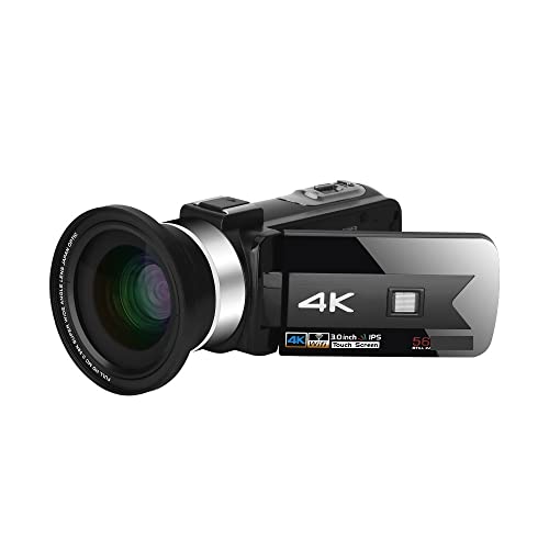 Caméscope en direct 4K avec carte SD 32Go bleu pour vlog et webcam vision nocturne