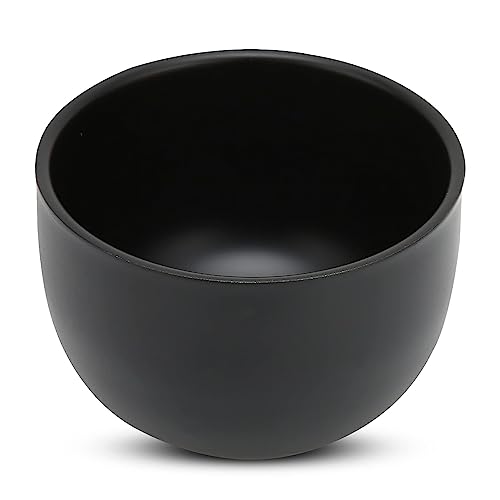 Agatige Shaving Soap Bowl for Men, Stainless Steel Shaving Foam Soap Mug for Create Rich Shaving Cream and Keep Your Lather Warm (Black)