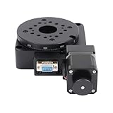 DUIBAII 360° Electric Optical Rotating Platform, Precision Optical Rotating Platform Motorized Rotation Stage 100mm Bearing Scale for Industrial Production HT03RA100 Worm Gear Transmission