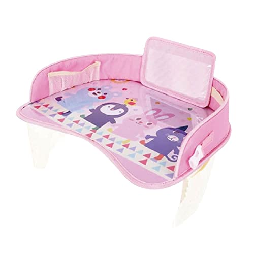 ジアン チャイルドデスク 赤ちゃん 車 チャイルドトレイ あかちゃん ベビーテーブル ベビー 車内 かわいい シートテーブル 子供用 子ども用 人気 テーブル こども カー かわいい ドライブ 食事 防水 固定バンド付き (ピンク)
