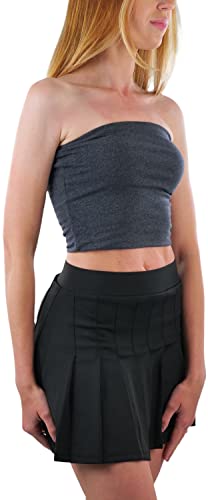 Image of ToBeInStyle Women's Cotton-Spandex Blend Stretchy Tube Top