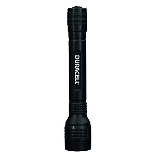 Duracell Flashlight, Voyager EASY Series Torches, Bright 50 and 70 Lumen LED Lights, Black Plastic Finish, Duracell Batteries Included (Pack of 2) (DUO-E)