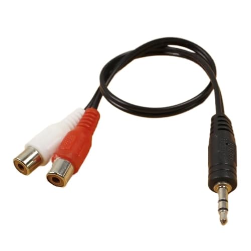 Cable Auxiliar 3.5mm a 2 RCA Stereo Y Splitter miniatura 1