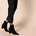 Amazon Essentials Women's Fitted Stretch Heel Boot, Black Microsuede, 11.5 Wide