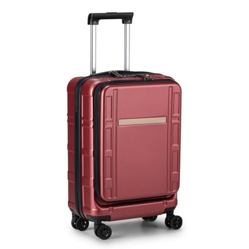 20-inch Front-opening Expandable Suitcase, Suitcase, Luggage, Silicone Handle, Inner Iron and Outer Aluminum Pull Rod, Silent Wheels, Swivel Wheels, TSA Combination Lock, Burgundy3