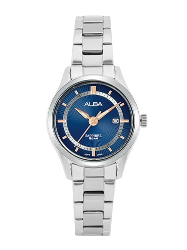 Alba Stainless Steel Women Analog Wristwatch Ah7Bq5X1, Blue Dial, Silver Band (B0CD836D19) Amazon Price History, Amazon Price Tracker