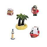 3D海賊船長靴チャーム5点セット 靴、パーティーの記念品、誕生日ギフトデコレーション用