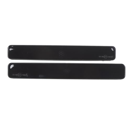 Juqrelith Rear Bumper Reflector, Replacement Tail Bumper Reflective Cover, Black, Left and Right - Increase Safety Awareness, Durable ABS Material, Vehicle Visibility Enhancement (Black)