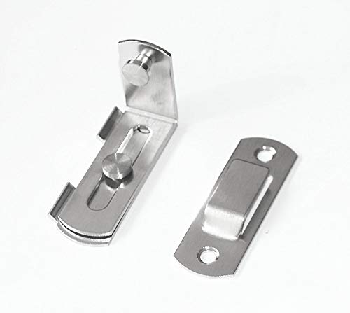 image for APUXON Flip Door Sliding Latch 1pc,90 Degree Stainless Steel Latch,Saf