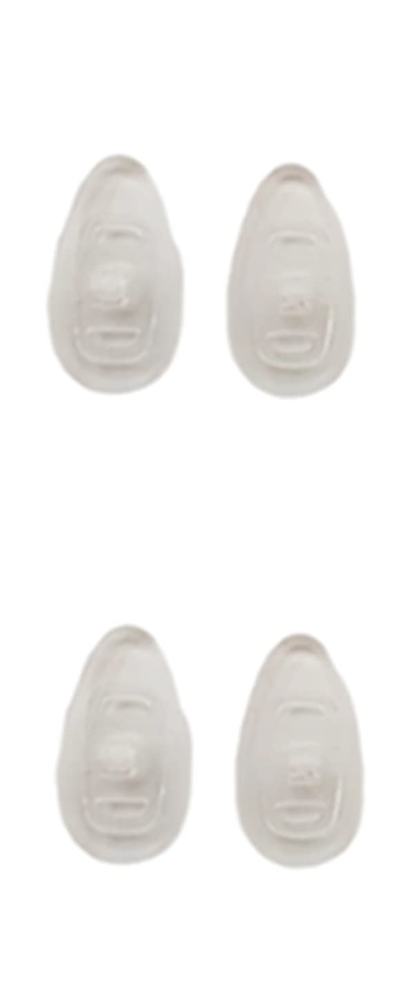 PERFFITT Clear Silicon Rubber Screw in Nose Pads Buds Pieces Parts for Glasses Sunglasses Frames Prescription Eye Wear HNP20s (Clear - 2 Pairs)