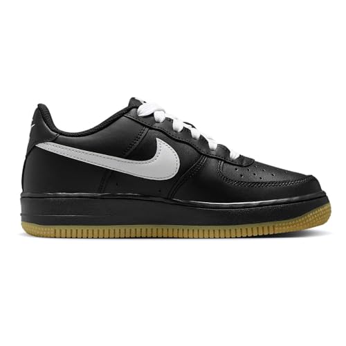 Nike Air Force 1 LV8 Big Kids' Shoes (IB8845-001, Black/Gum Light Brown/White)2