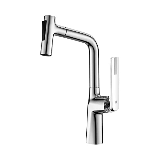 MSHGSKU Grifo de Cocina de Cobre con rociador extraíble y rotación de 360 Grados, Grifo Moderno para Fregadero, diseño Duradero y Elegante (Color: 1)