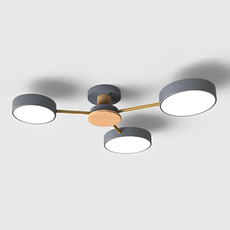 Plafonnier LED d'intérieur gris encastré avec 3 températures de couleur au choix