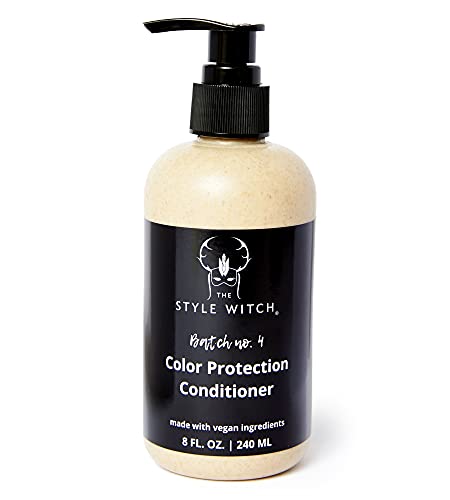 The Style Witch Color Protection Conditioner, Mango, Batch #4, Natural Ingredients, Vegan, Cruelty Free, Color Safe, For Men & Women In 8 Oz. Biodegradable Wheat Straw Bottle #TOP10