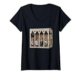 Damen Pfingsten (Pentecoste) von Giotto (1306) T-Shirt mit V-Ausschnitt
