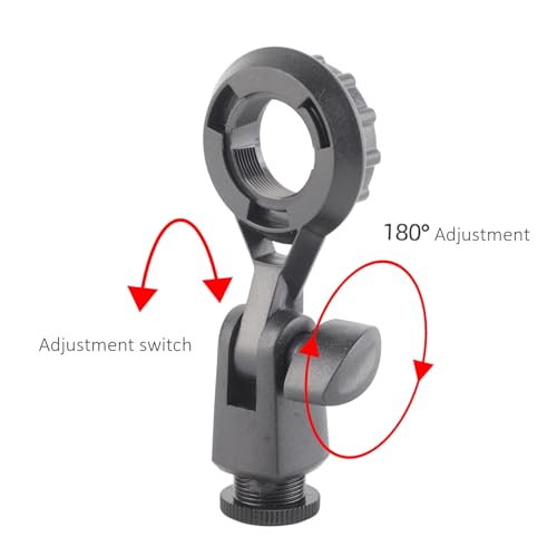 Portable Microphone Holder,Anti Vibration Mount Adapter Socket,Adjustable Desktop Microphone Stand,Easy Install Removable for Recording Studio - Image 2