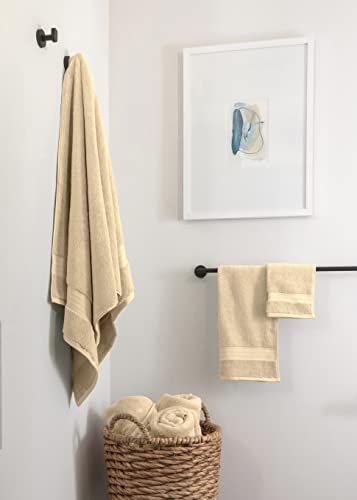 100-Organic-Cotton-Bath-Towel-Set-Bathroom-Luxury-Towel-Set-of-6-GOTS-Certified-Hotel-Premium-Towels-700-GSM-2-Bath-Towels-30-x-56-2-Hand-Towels-16-x-30-2-Wash-Cloths-13-x-13-Dune-Tan