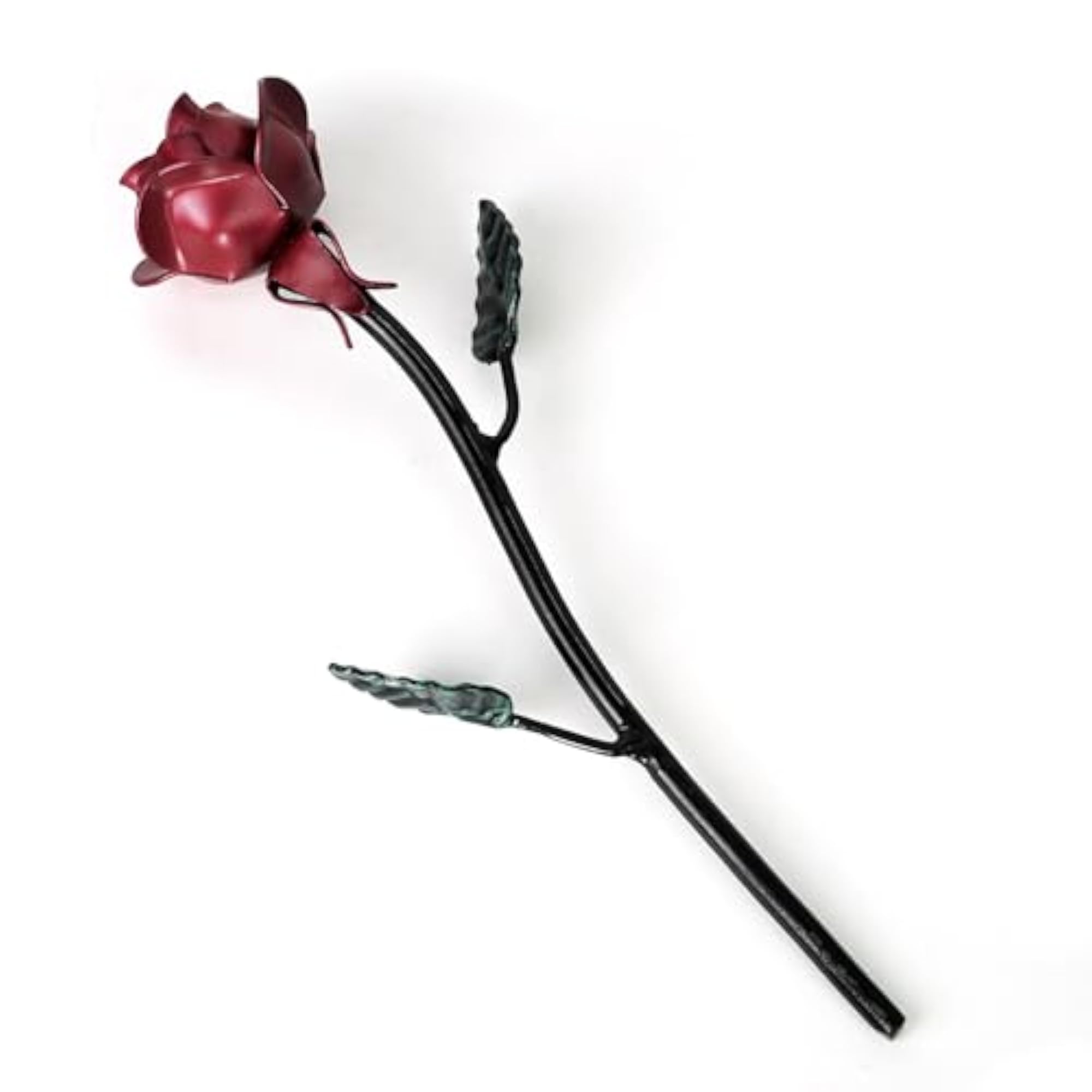Metal Rose Flower Decor Statue Gift