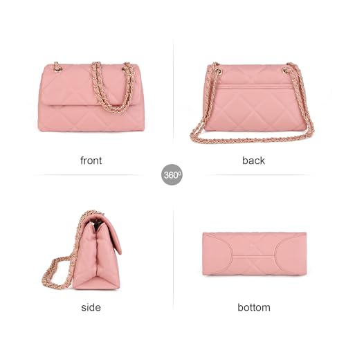 Image of Gladdon Quilted Crossbody Purses for Women Small Ladies Shoulder Bags with Chain Trendy Clutch Purse Cute Designer Bag