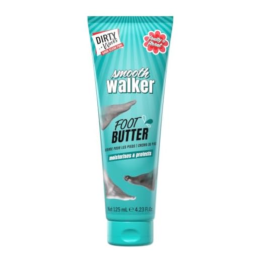 Dirty Works Smooth Walker Foot Butter, Vegan Peppermint Foot Cream, 125ml