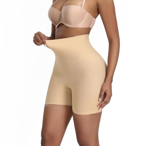 Women's Butt Lifter Padded Panties,Butt Hip Enhancer Padded Nylon and Spandex Push Up Panties Inbuilt Non Remove Sponge Pads Men Women Unisex Beige