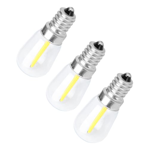 Veemoon Lot De 3 Ampoules Led E14 St26 1,5w 220v 2700k Blanc Chaud Couvercle En Verre Pour Réfrigérateur, Machine-outil, Hotte Aspirante