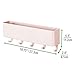 mDesign Wall Mount Plastic Mail Organizer Storage Basket - 5 Hooks - for Entryway, Mudroom, Hallway, Kitchen, Office - Holds Letters, Magazines, Coats, Keys - Light Pink/Blush